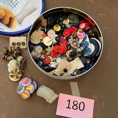 Tin of Fancy buttons
