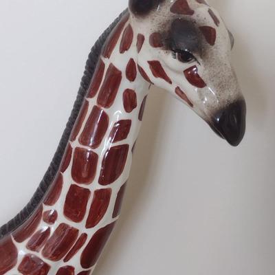 Vintage Ceramic Hand Painted Giraffe Statue