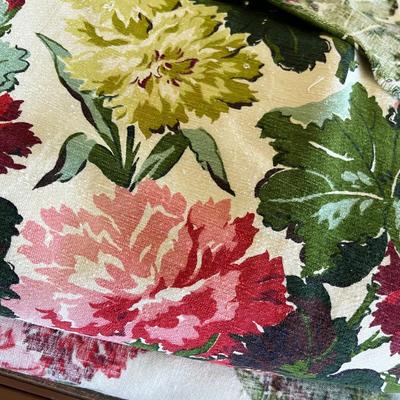 Vintage Barkcloth Floral
