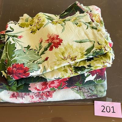 Vintage Barkcloth Floral
