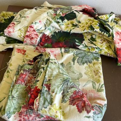 Vintage Barkcloth Floral
