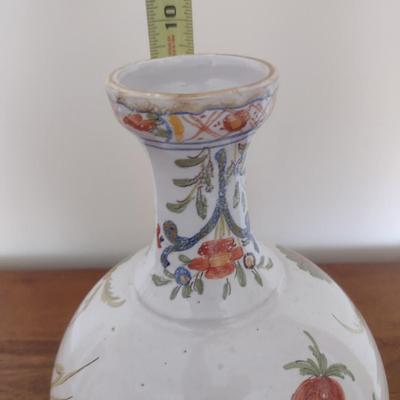 Hand Painted Italian Pottery Chinoiserie Vase