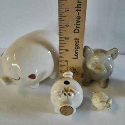 Pig figures White Pig family, large pig, funny face pig, and more