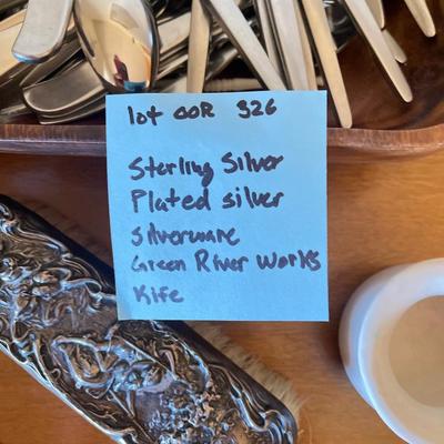 S Sterling, silver plated, silver utensils, knives