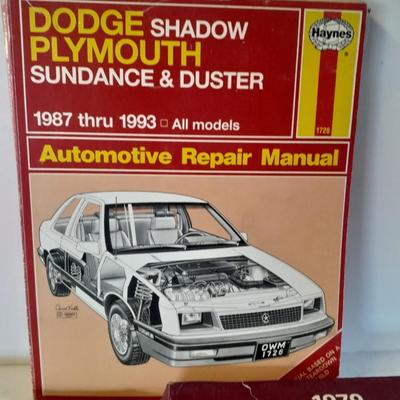 Three Auto mechanics repair books Chrysler, Plymouth, Dodge, Duster, Sundance, Datsun, Nissan 70-90's