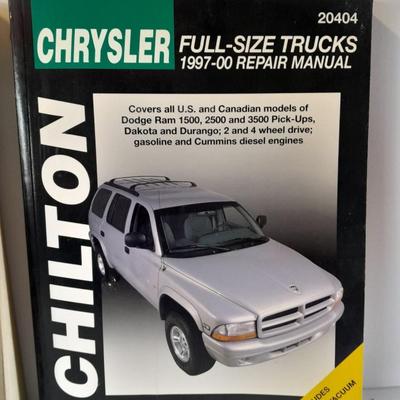 Two Chrysler Chilton Auto mechanics books for Front wheel drive & Full-size trucks