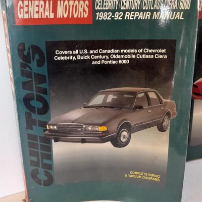 Two General Motors Chilton's manual Auto mechanic books 1982-1992 and Celebrity / Century