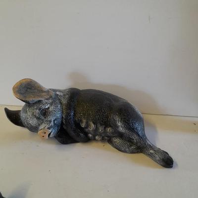 Mother pig figure with little babies and a live laugh love pig figure