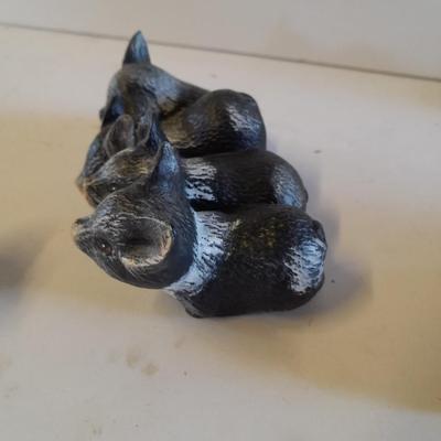 Mother pig figure with little babies and a live laugh love pig figure