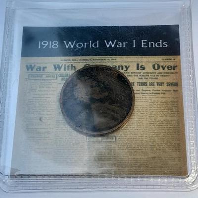 Three Collectible pennies, Wall Street stock market crash, Pope John Paul II, and end of WW1