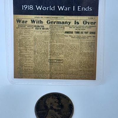 Three Collectible pennies, Wall Street stock market crash, Pope John Paul II, and end of WW1
