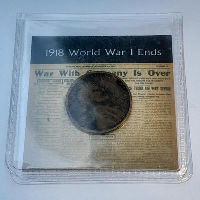 Three Collectible pennies, Wall Street stock market crash, Pope John Paul II, and end of WW1