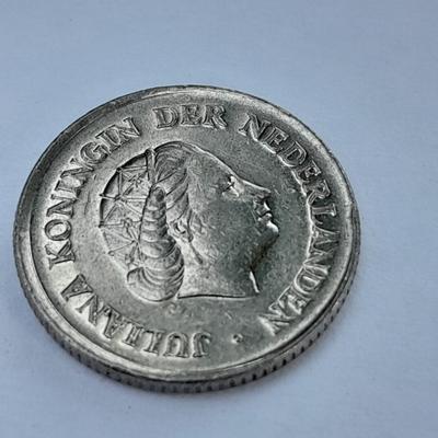 1950 and 1971 Netherland -- Netherlanden .25 cent coins