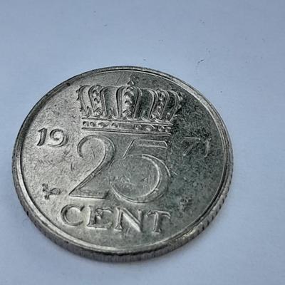 1950 and 1971 Netherland -- Netherlanden .25 cent coins