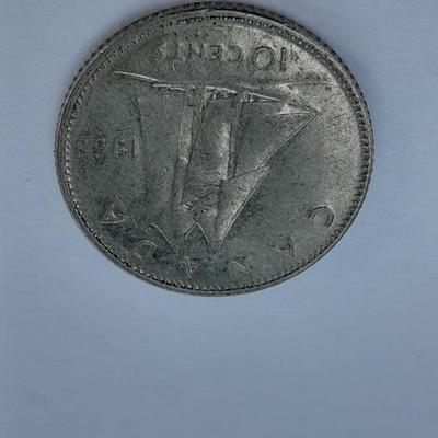 Two foreign coins, Conferatio Helvetica 194 & 1968 Elizabeth II 10 cents