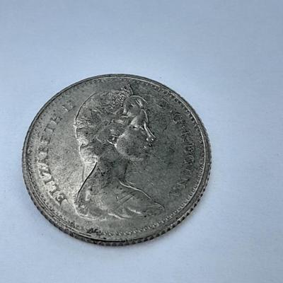 Two foreign coins, Conferatio Helvetica 194 & 1968 Elizabeth II 10 cents