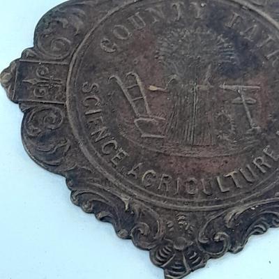 Vintage Annual County Fair Science, Agriculture and Art metal badge
