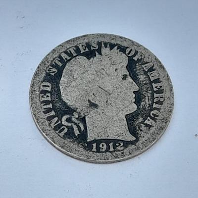 1928 Walking Liberty Quarter, and 1912 Barber dime