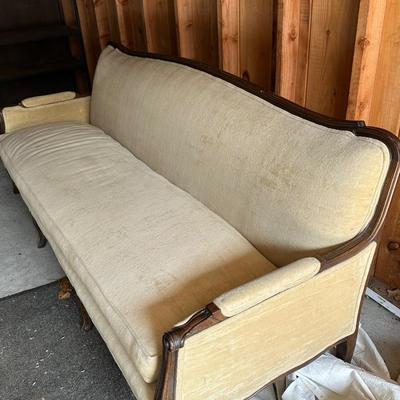 Ethan Allen velvet sofa