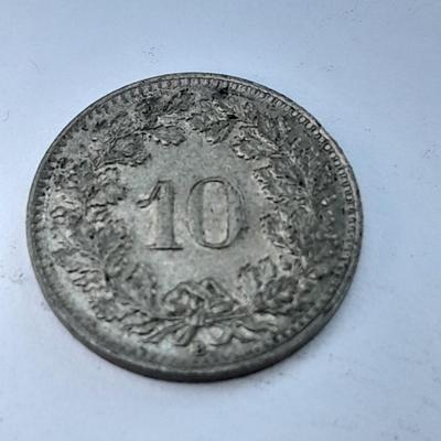 Two Switzerland 10 Rappen Coins 1955 & 1962