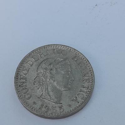 Two Switzerland 10 Rappen Coins 1955 & 1962