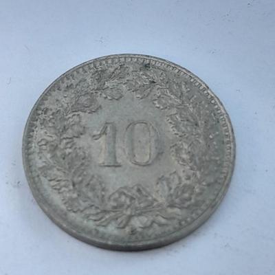 Two Switzerland 10 Rappen Coins 1955 & 1962