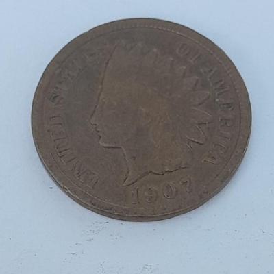 1907 US Indian head cent