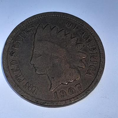 1907 US Indian head cent