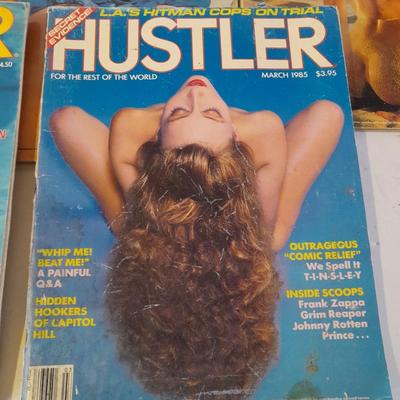 1980's Hustler back issue magazines