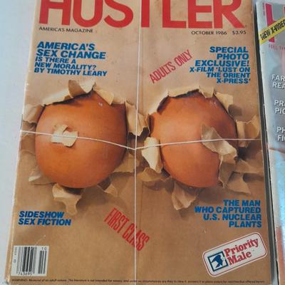 1980's Hustler back issue magazines