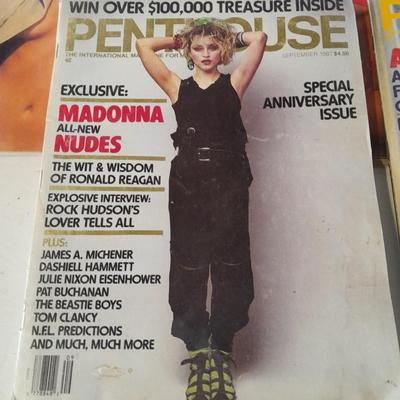 Penthouse Back issue Magazines Madonna, Samantha Fox, Jackie Collins, and more