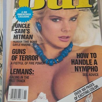 Penthouse Back issue Magazines, OUI magazines, Gallery magazine, and calendar