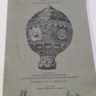 Sotheby & Co. Catalogue of the well-known Collection of Ballooning and Aeronautical prints and Drawings