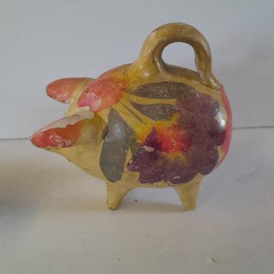 Floral piggy banks, Mexico art