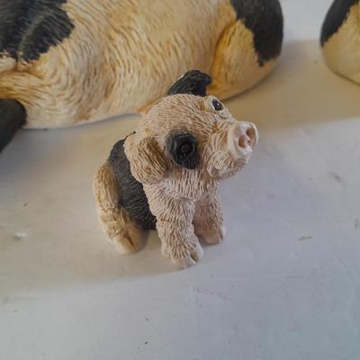 Black and white pig figures, flying pig shelf sitter, and more