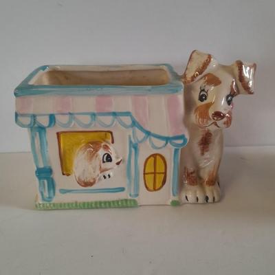 Vintage Miss Piggy Tastesetter Sigma mug and Ceramic dog planter box