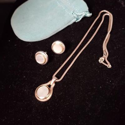 Tiffany & Co  18K gold - Silver - Mother of Pearl Set