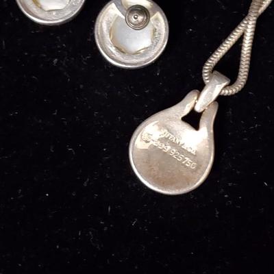 Tiffany & Co  18K gold - Silver - Mother of Pearl Set