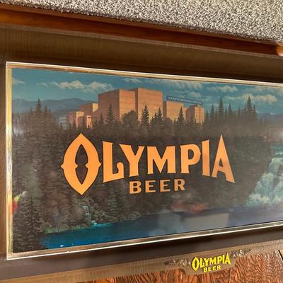LIGHTED OLYMPIA BEER SIGN