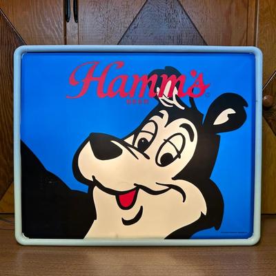LIGHTED HAMM'S BEER SIGN