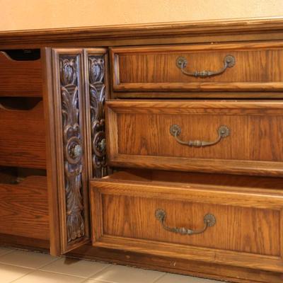 Long Dresser With Beautiful Wood Work