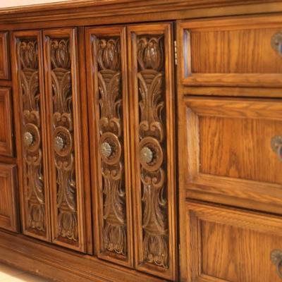 Long Dresser With Beautiful Wood Work