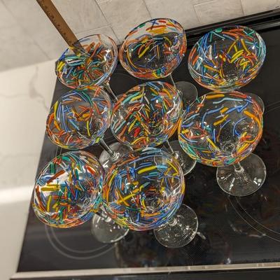 8 Confetti Margherita Glasses
