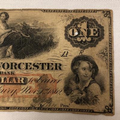 Somerset and Worcester savings bank, broken bank bill