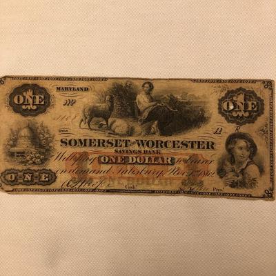 Somerset and Worcester savings bank, broken bank bill