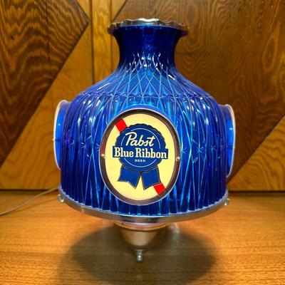 LIGHTED PABST BLUE RIBBON WALL SCONCE
