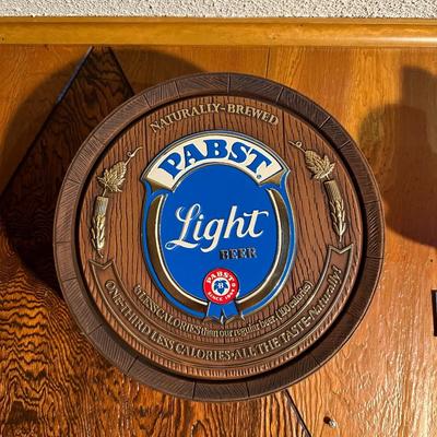2 PABST BLUE RIBBON BEER SIGNS, 1 IS LIGHTED
