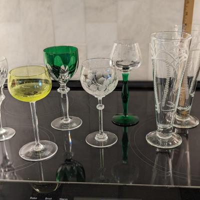 Variety Lot of Crystal and Glass Stemware and Pilsners