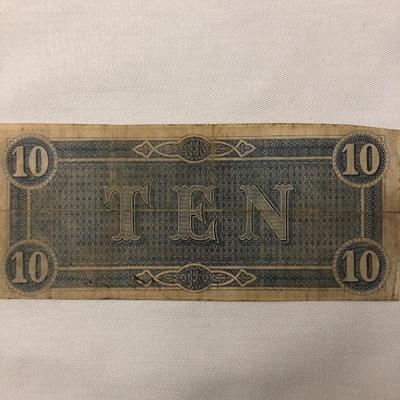 Confederate states of America $10 bill