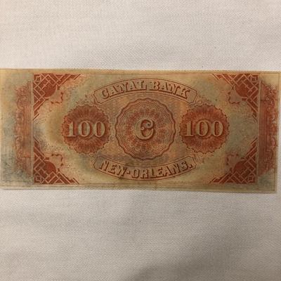 Canal bank of the New Orleans canal banking company $100 bill